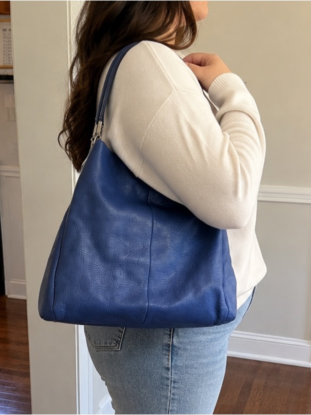 Coach Blue Leather Madison Phoebe Shoulder Bag